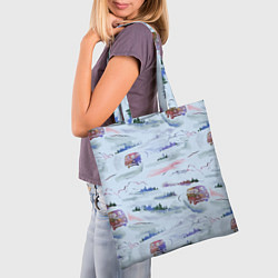 Сумка-шопер Паттерн с машиной, цвет: 3D-принт — фото 2