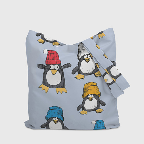 Сумка-шоппер Смешные пингвины / 3D-принт – фото 2