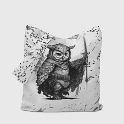 Сумка-шопер Воинственная сова, цвет: 3D-принт