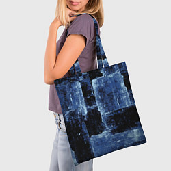 Сумка-шопер Синий абстракт, цвет: 3D-принт — фото 2