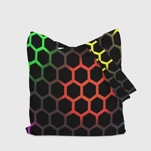 Сумка-шоппер Gradient hexagon genshin / 3D-принт – фото 2