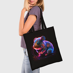 Сумка-шопер Неоновый хомячок, цвет: 3D-принт — фото 2