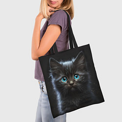 Сумка-шопер Голубоглазый котенок, цвет: 3D-принт — фото 2