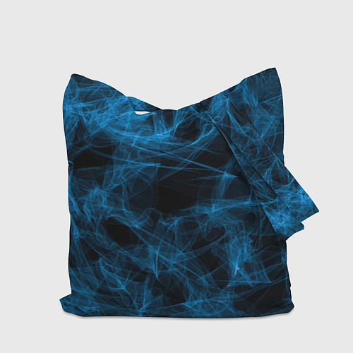 Сумка-шоппер Синий дым текстура / 3D-принт – фото 2