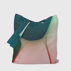 Сумка-шоппер Абстрактные зелёные и розовые пластины