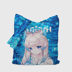 Сумка-шопер Кокоми на фоне воды, цвет: 3D-принт