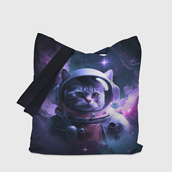 Сумка-шопер Котик космонавт, цвет: 3D-принт