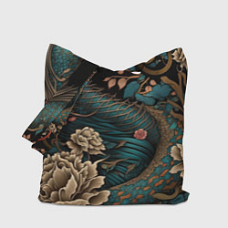 Сумка-шоппер Японский змей Irezumi