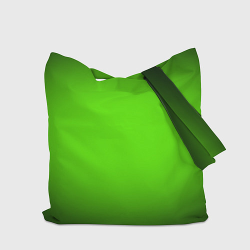 Сумка-шоппер Кислотный зеленый с градиентом / 3D-принт – фото 2