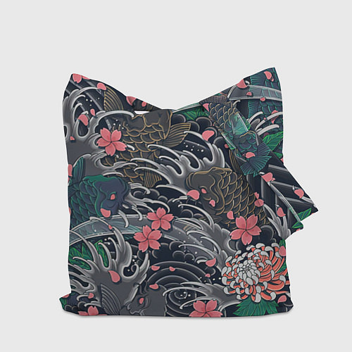 Сумка-шоппер Irazumi devil и волны / 3D-принт – фото 2