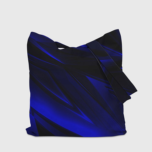 Сумка-шоппер Geometry blue stripes / 3D-принт – фото 2