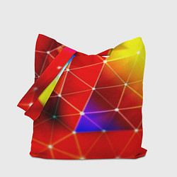 Сумка-шопер Digital triangle abstract, цвет: 3D-принт