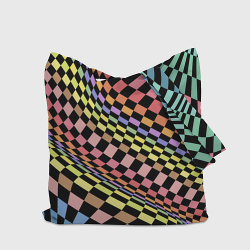 Сумка-шоппер Colorful avant-garde chess pattern - fashion / 3D-принт – фото 2