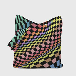 Сумка-шоппер Colorful avant-garde chess pattern - fashion