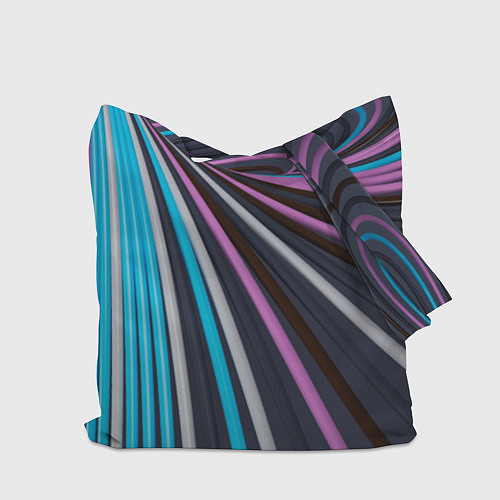 Сумка-шоппер Завихрения полос / 3D-принт – фото 2