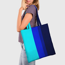 Сумка-шопер Контрастные вертикальные полосы, цвет: 3D-принт — фото 2