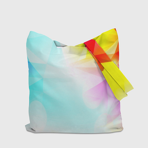 Сумка-шоппер Gradient colors geometry / 3D-принт – фото 2