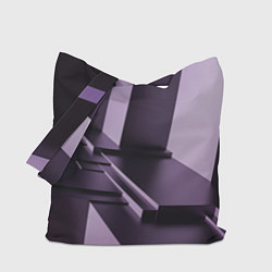 Сумка-шопер Фиолетовая геометрия, цвет: 3D-принт