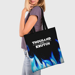 Сумка-шопер Thousand Foot Krutch blue fire, цвет: 3D-принт — фото 2