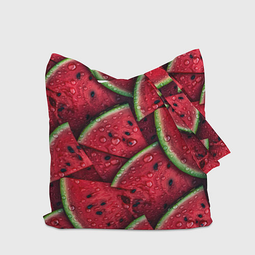 Сумка-шоппер Сочная текстура из долек арбуза / 3D-принт – фото 2
