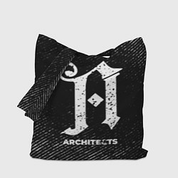 Сумка-шопер Architects с потертостями на темном фоне, цвет: 3D-принт