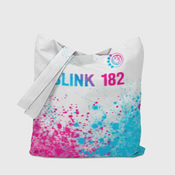 Сумка-шоппер Blink 182 neon gradient style: символ сверху