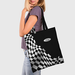 Сумка-шопер Ford racing flag, цвет: 3D-принт — фото 2