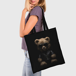 Сумка-шопер Брутальный плюшевый медведь, цвет: 3D-принт — фото 2