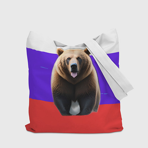 Сумка-шоппер Медведь на флаге / 3D-принт – фото 2