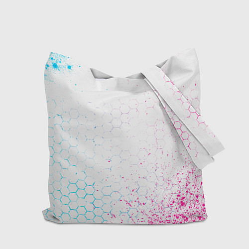 Сумка-шоппер Mercedes neon gradient style / 3D-принт – фото 2