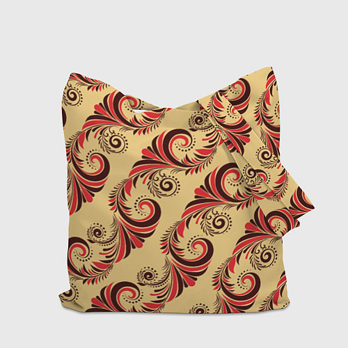 Сумка-шоппер Винтажный растительный орнамент / 3D-принт – фото 2