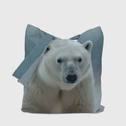 Сумка-шопер Белый медведь полярный, цвет: 3D-принт