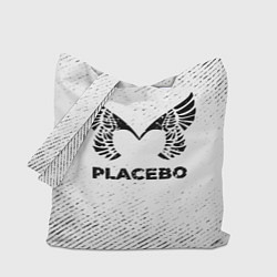 Сумка-шопер Placebo с потертостями на светлом фоне, цвет: 3D-принт