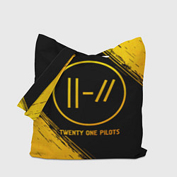 Сумка-шоппер Twenty One Pilots - gold gradient
