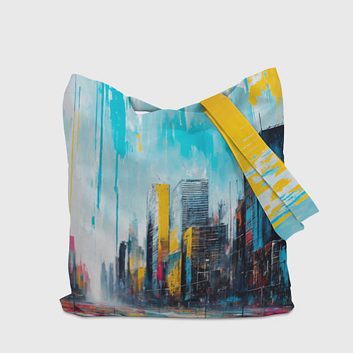 Сумка-шоппер Палитра города / 3D-принт – фото 2