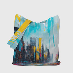 Сумка-шопер Палитра города, цвет: 3D-принт