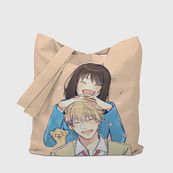 Сумка-шопер Мицуми и Сосуке - Долой безделье, цвет: 3D-принт