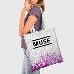 Сумка-шопер Muse rock legends: символ сверху, цвет: 3D-принт — фото 2