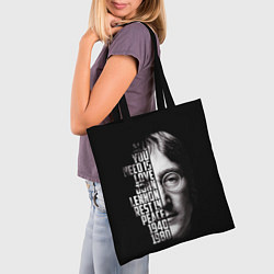 Сумка-шопер Джон Леннон легенда, цвет: 3D-принт — фото 2