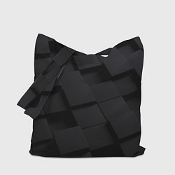 Сумка-шопер Чёрные геометрические блоки, цвет: 3D-принт