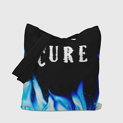 Сумка-шопер The Cure blue fire, цвет: 3D-принт