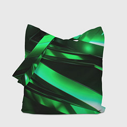 Сумка-шоппер Зеленая неоновая абстракция