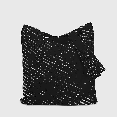 Сумка-шоппер Depeche Mode glitch на темном фоне: символ сверху / 3D-принт – фото 2