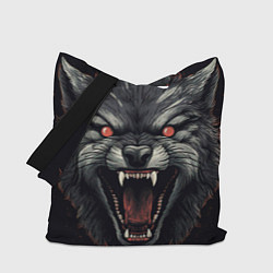 Сумка-шопер Серый волк, цвет: 3D-принт