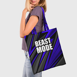 Сумка-шопер Beast mode - синяя униформа, цвет: 3D-принт — фото 2