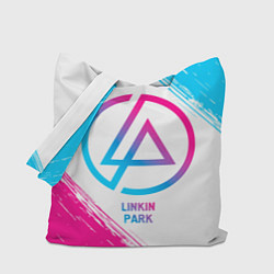 Сумка-шопер Linkin Park neon gradient style, цвет: 3D-принт