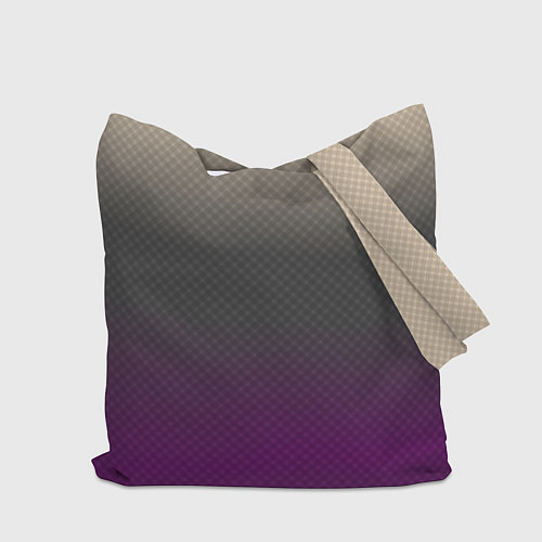 Сумка-шоппер Фиолетовый и серый дым - Хуф и Ся / 3D-принт – фото 2