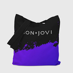 Сумка-шоппер Bon Jovi purple grunge