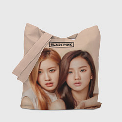 Сумка-шопер Blackpink Jisoo and Rose, цвет: 3D-принт