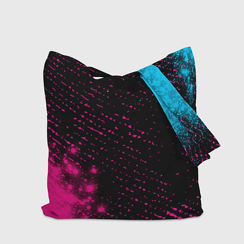 Сумка-шоппер Coldplay - neon gradient: надпись, символ / 3D-принт – фото 2